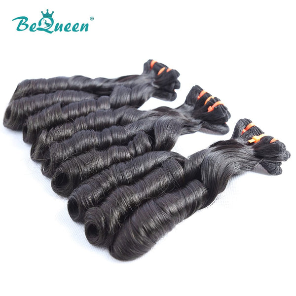 BeQueenWig Double Drawn Hair BEQUEEN Double Drawn 100% Virgin Hair Fumi Spring Curly Hair Weave