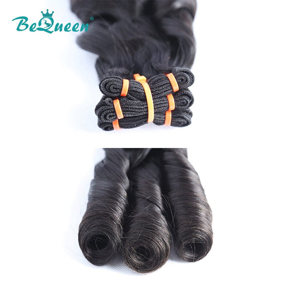 BeQueenWig Double Drawn Hair BEQUEEN Double Drawn 100% Virgin Hair Fumi Spring Curly Hair Weave