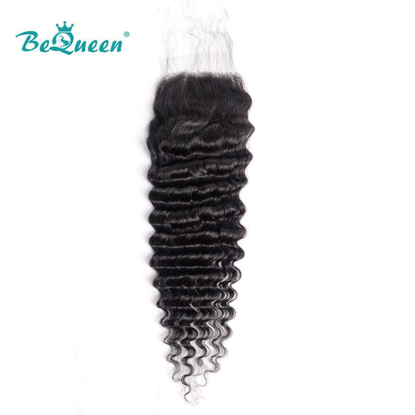BeQueenWig BEQUUEN 100% Virgin Hair Deep Wave HD 4x4/ 5x5 Lace Closure