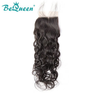 BeQueenWig BEQUUEN 100% Virgin Hair Water Wave HD 4x4/ 5x5 Lace Closure