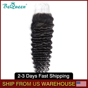 BEQUUEN 100% Virgin Hair Deep Wave HD 4x4/ 5x5 Lace Closure BeQueenWig