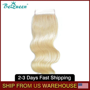 BEQUUEN 100% Virgin Hair 613 Body Wave 4x4/ 5x5 Lace Closure BeQueenWig