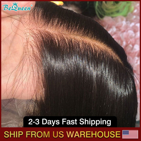 BEQUEEN Straight Pre-plucked Transparent Lace ear to ear Frontal 13x4/13x6 with Baby Hair BeQueenWig