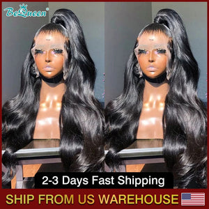 BEQUEEN Body Wave 13X4 Lace Frontal Wig Human Hair Wig BeQueenWig