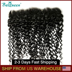 BEQUEEN Deep Wave Pre-plucked Transparent Lace ear to ear Frontal 13x4/13x6 with Baby Hair BeQueenWig