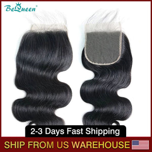 BEQUUEN 100% Virgin Hair Body Wave HD 4x4/ 5x5 Lace Closure BeQueenWig