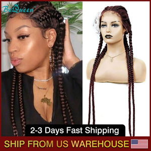 BEQUEEN 26inch Synthetic Lace Wig Braided Wigs BeQueenWig