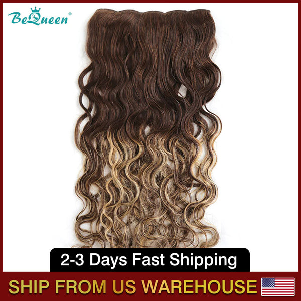 BEQUEEN F4#/4#/27# Body Wave Clip Ins Hair Extensions 120g/Set BeQueenWig