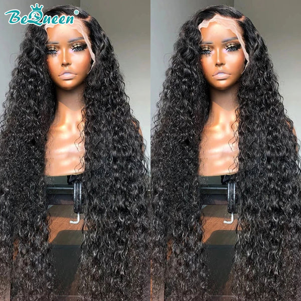 BEQUEEN Curly Wave 13X4 Lace Frontal Wig Human Hair Wig BeQueenWig