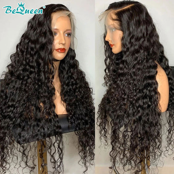 BEQUEEN Deep Wave 13X4 Lace Frontal Wig Human Hair Wig BeQueenWig