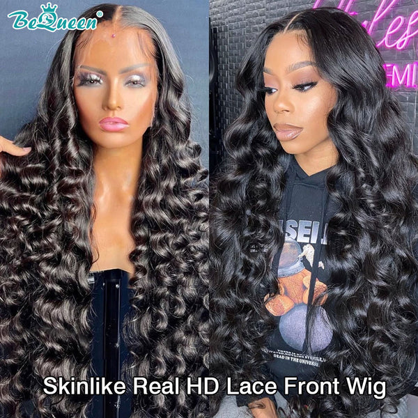 BEQUEEN Undetectable HD Loose Wave 13x4 Lace Frontal Wig 100% Human Hair Wig BeQueenWig