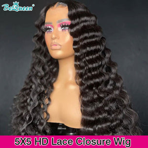 BEQUEEN Undetectable HD Lace Pre-Plucked Natural Wave 5x5 Lace Closure With Natural Hairline BeQueenWig