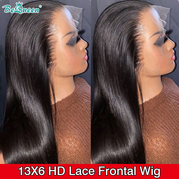 BEQUEEN Straight HD 13X6 Lace Frontal Wig 100% Human Hair Wig BeQueenWig