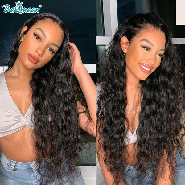 BEQUEEN Water Wave 13X6 Lace Frontal Wig 100% Human Hair Wig BeQueenWig