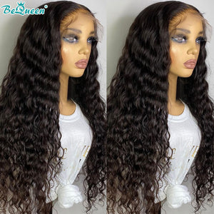 BEQUEEN Water Wave 5x5 Lace Closure Wig 100% Human Hair Wig For Black Women BeQueenWig
