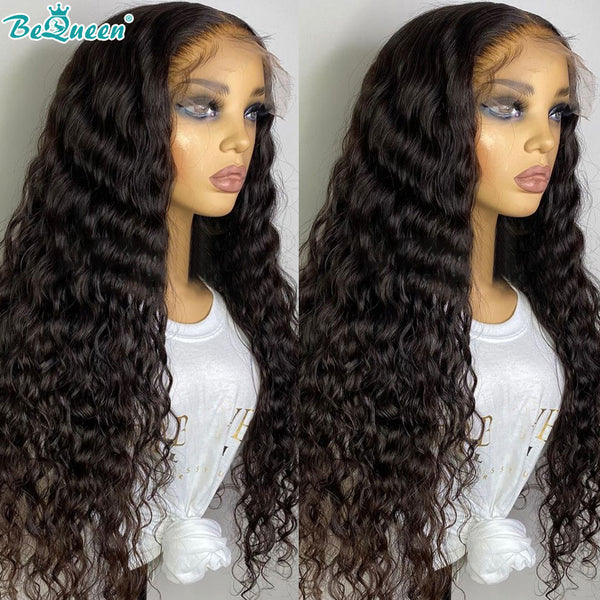 BEQUEEN Water Wave 5x5 Lace Closure Wig 100% Human Hair Wig For Black Women BeQueenWig