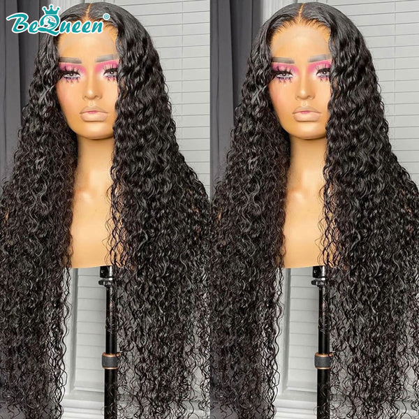 BEQUEEN 4x4 Lace Closure Wig Water Wave 100% Human Hair Wigs BeQueenWig